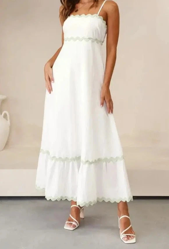 green white dress