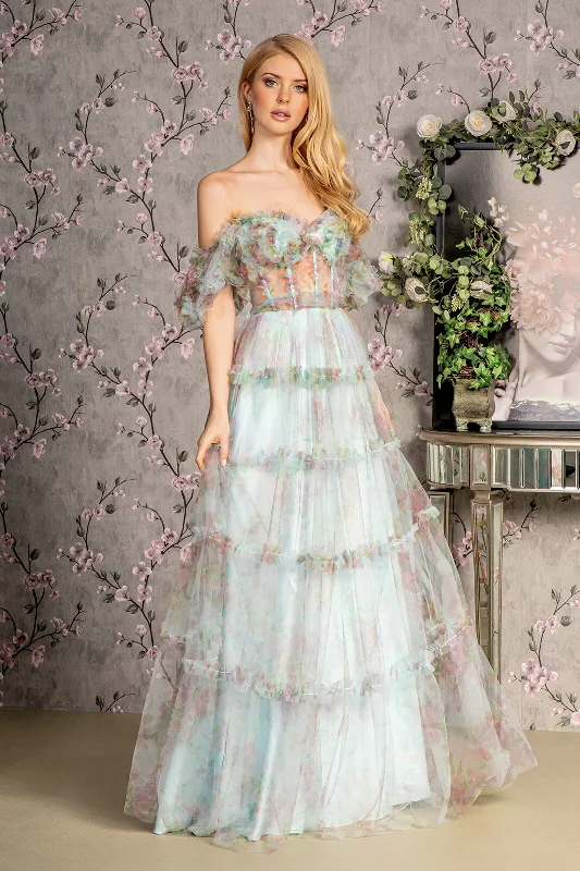 Enchanting Off-Shoulder Mesh Dress by GLS by Gloria: Timeless Elegance for Special Occasions Enchanting Off-Shoulder Mesh Dress by GLS by Gloria: Timeless Elegance for Special Occasions