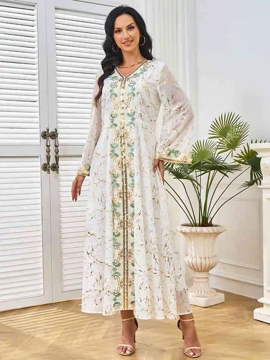 Bronzing Eid Caftan Kaftan Dress For Party And Wedding #25295