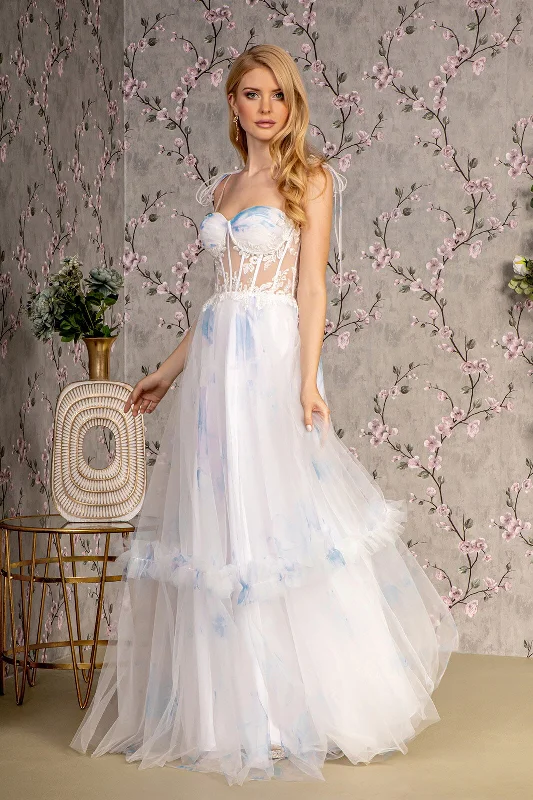 **Enchanting Embroidery and Graceful Silhouette: GLSbyGloria GL3208 Evening Dress**