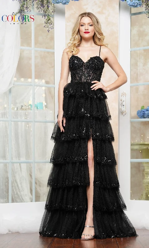 Sequin Prom Ball Gown: Colors Dress 3635