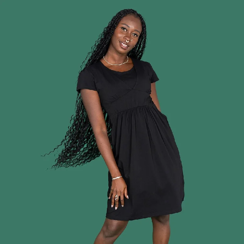 Brooke Black Breastfeeding Dress