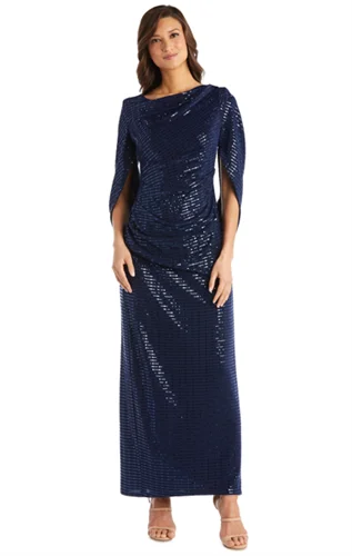 RM Richards 5872 Long Dress with Back Drape