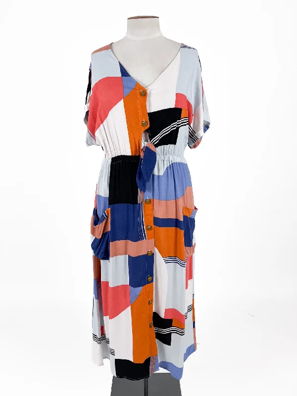 Zafina | Multicoloured Casual/Workwear Dress | Size 12