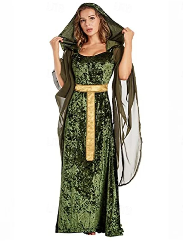 A-Line/Princess Sweetheart Neck Long Sleeves Floor-Length Halloween Performance Costumes Dress A-Line/Princess Sweetheart Neck Long Sleeves Floor-Length Halloween Performance Costumes Dress