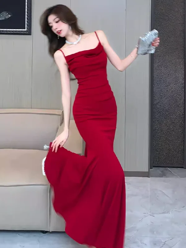 Bonnyshow Sexy Sleeveless Mermaid Dress