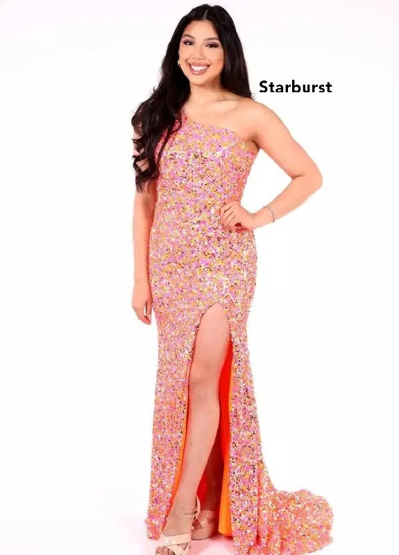 Mori Lee 47047 One-shoulder Sequin Front Slit Dress