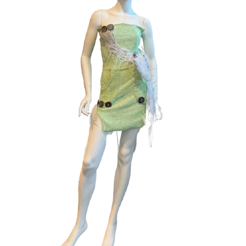 Lime Sequin Cocktail Dress