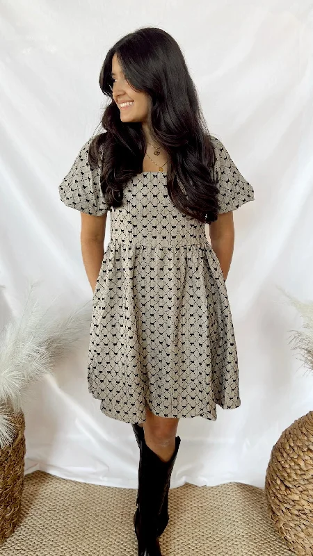 The Black Classic Bow Dress