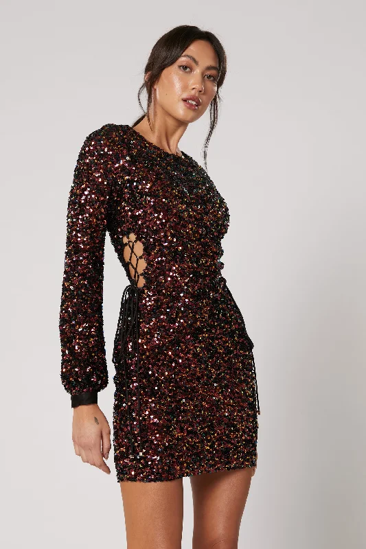 LUMI LACE UP DRESS