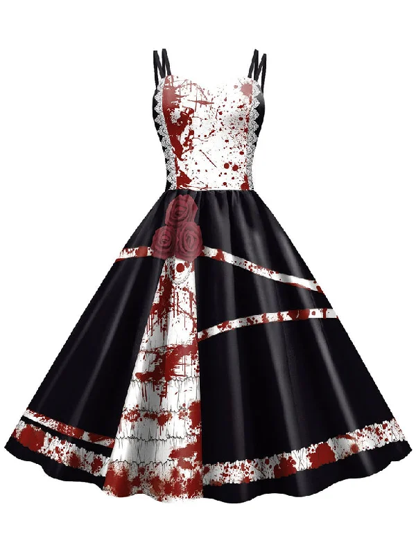 A-Line/Princess Spaghetti Straps Sleeveless Knee-Length Halloween Performance Costumes Dress A-Line/Princess Spaghetti Straps Sleeveless Knee-Length Halloween Performance Costumes Dress