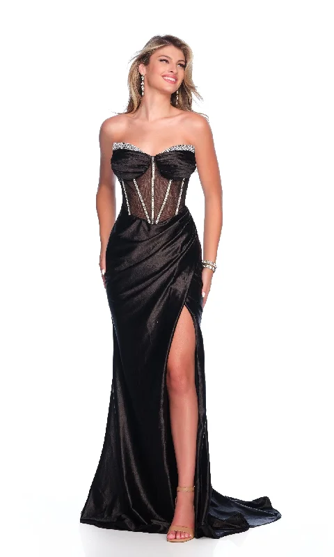 Corset Black Prom Dress: Dave & Johnny 12310
