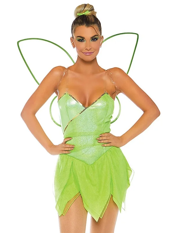 Classic Light Green Sleeveless V-Neck Asymmetrical Mini Fairy Dress Halloween Cosplay Costume Classic Light Green Sleeveless V-Neck Asymmetrical Mini Fairy Dress Halloween Cosplay Costume