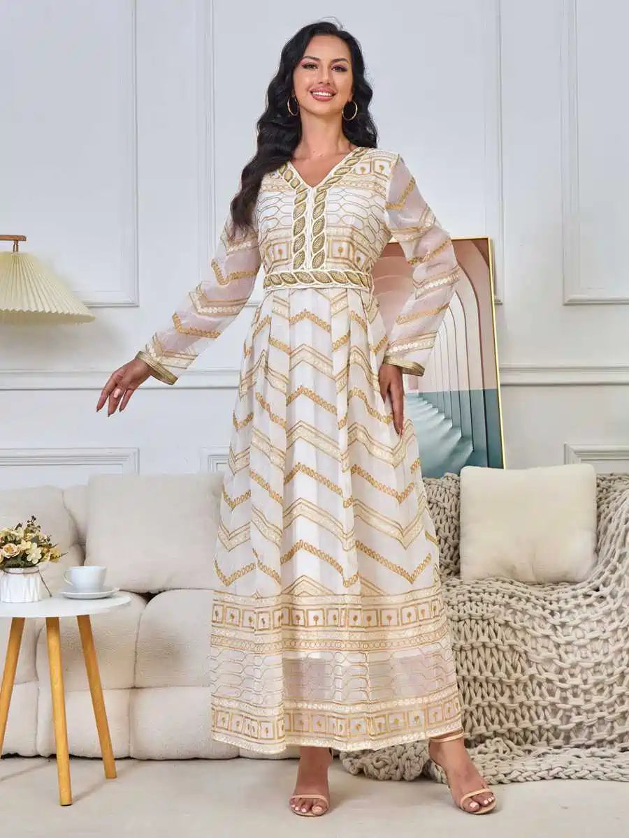 Eid Embroidery Caftan Kaftan Dress For Party And Wedding #25203