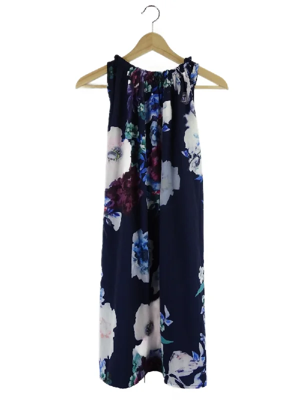 Tulip Navy Floral Printed Mini Shift Dress 8