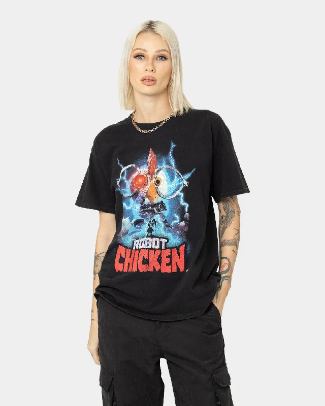 American Thrift Robot Chicken Vintage T-Shirt Black Wash Mesh Fabric Canvas Fabric Denim Fabric American Thrift Robot Chicken Vintage T-Shirt Black Wash Mesh Fabric Canvas Fabric Denim Fabric