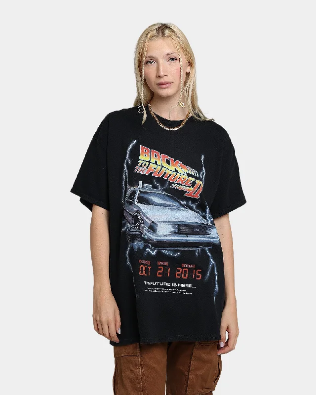 American Thrift X Back To The Future Back To The Future 2 Vintage T-Shirt Washed Black Welt Pockets Slit Pockets Flap Pockets American Thrift X Back To The Future Back To The Future 2 Vintage T-Shirt Washed Black Welt Pockets Slit Pockets Flap Pockets