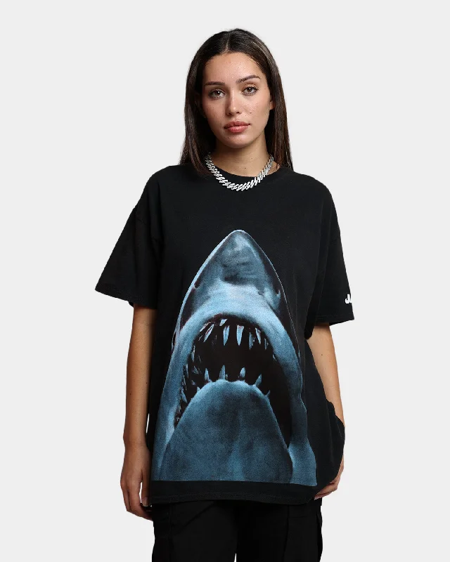 American Thrift X Jaws Jaws Vintage T-Shirt Black Wash Casual Formal Business