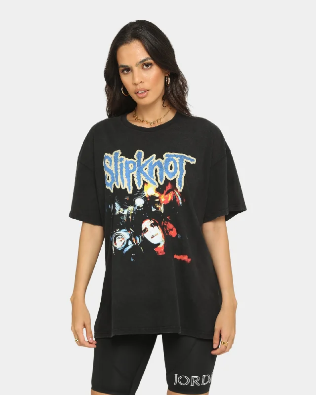 Bravado Album Cover T-Shirt Washed Black Striped Floral Plaid