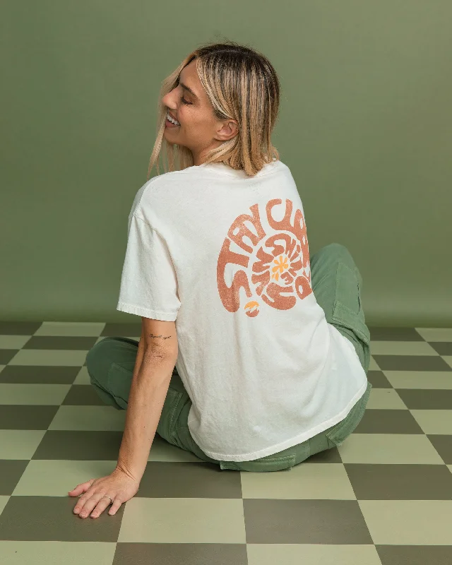 Close Sunshine T-Shirt - White Cap Jersey Fabric Tulle Fabric Batik Fabric