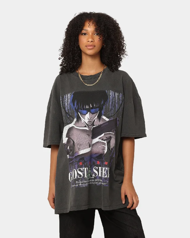 Goat Crew X Ghost In The Shell GITS Poster Heavyweight Vintage T-Shirt Vintage Black V-Neck T-Shirt Long Sleeve Cotton Goat Crew X Ghost In The Shell GITS Poster Heavyweight Vintage T-Shirt Vintage Black V-Neck T-Shirt Long Sleeve Cotton
