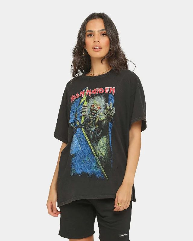 Iron Maiden Prayers For The Dying Vintage T-Shirt Black Wash Collared Crew Neck Turtle Neck Iron Maiden Prayers For The Dying Vintage T-Shirt Black Wash Collared Crew Neck Turtle Neck
