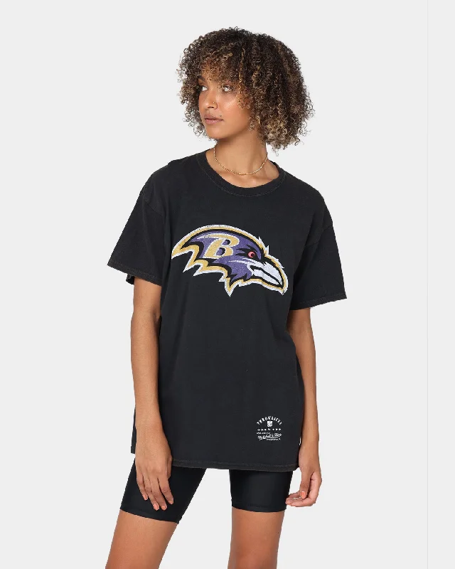 Mitchell & Ness Baltimore Ravens Oversized Logo Short Sleeve Vintage T-Shirt Vintage Black Lace Blend Ribbed Blend Corduroy Blend Mitchell & Ness Baltimore Ravens Oversized Logo Short Sleeve Vintage T-Shirt Vintage Black Lace Blend Ribbed Blend Corduroy Blend