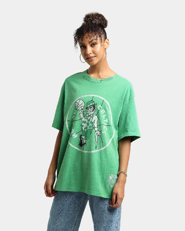 Mitchell & Ness Boston Celtics Big Logo Vintage T-Shirt Faded Kelly Green Fashionable Trendy Casual Mitchell & Ness Boston Celtics Big Logo Vintage T-Shirt Faded Kelly Green Fashionable Trendy Casual