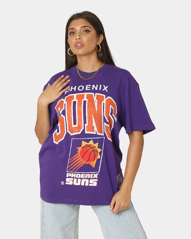 Mitchell & Ness Phoenix Suns XL Arch Vintage T-Shirt Faded Purple Satin Blend Silk Blend Wool Blend Mitchell & Ness Phoenix Suns XL Arch Vintage T-Shirt Faded Purple Satin Blend Silk Blend Wool Blend