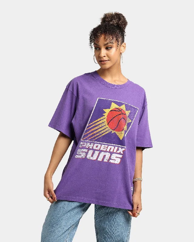 Mitchell & Ness Phoenix Suns Big Logo Vintage T-Shirt Faded Deep Purple Oversized T-Shirt Spandex breathable Mitchell & Ness Phoenix Suns Big Logo Vintage T-Shirt Faded Deep Purple Oversized T-Shirt Spandex breathable