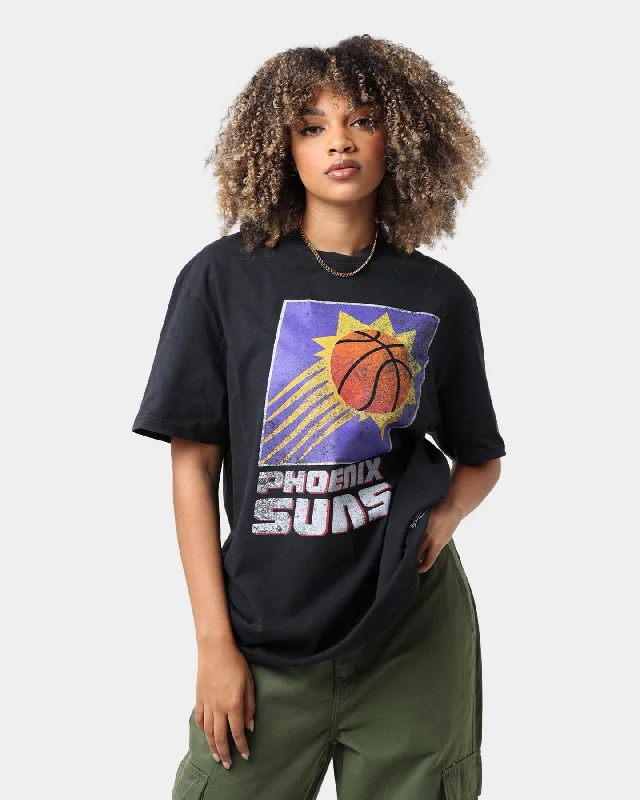 Mitchell & Ness Phoenix Suns Oversized Logo Short Sleeve Vintage T-Shirt Vintage Black Nylon Fabric Polyester Fabric Spandex Fabric Mitchell & Ness Phoenix Suns Oversized Logo Short Sleeve Vintage T-Shirt Vintage Black Nylon Fabric Polyester Fabric Spandex Fabric