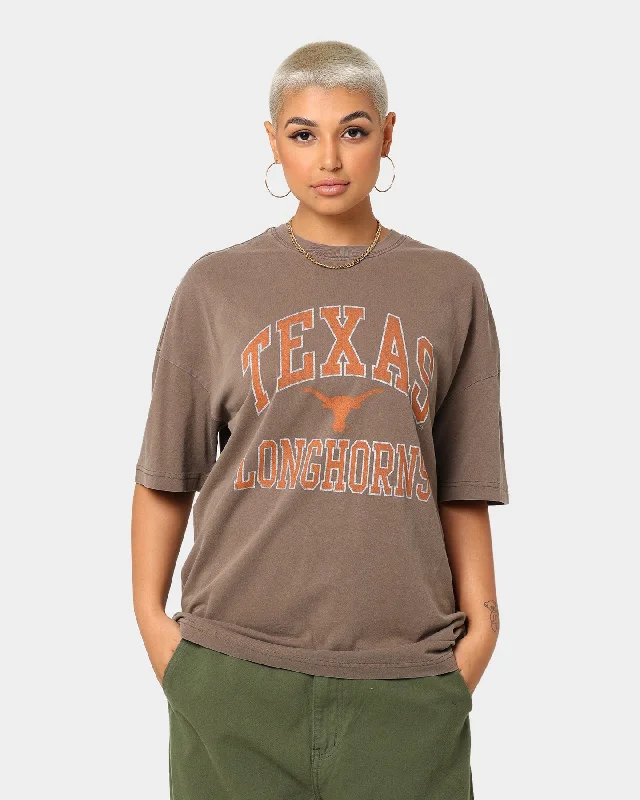 National Collegiate Athletic Association Texas Longhorns Oversized Arch Vintage T-Shirt Washed Chocolate Graphic T-Shirt Round Neck Polyester National Collegiate Athletic Association Texas Longhorns Oversized Arch Vintage T-Shirt Washed Chocolate Graphic T-Shirt Round Neck Polyester