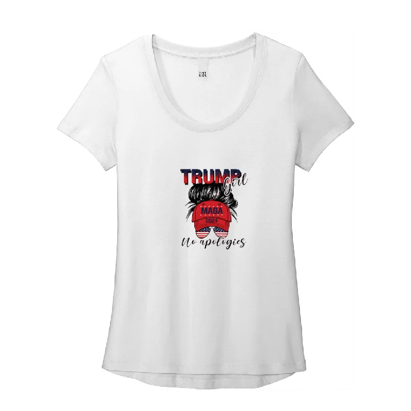 Trump Girl T-Shirt | Women’s Flex Scoop Neck Tee Chenille Blend Fleece Blend Nylon Blend Trump Girl T-Shirt | Women’s Flex Scoop Neck Tee Chenille Blend Fleece Blend Nylon Blend