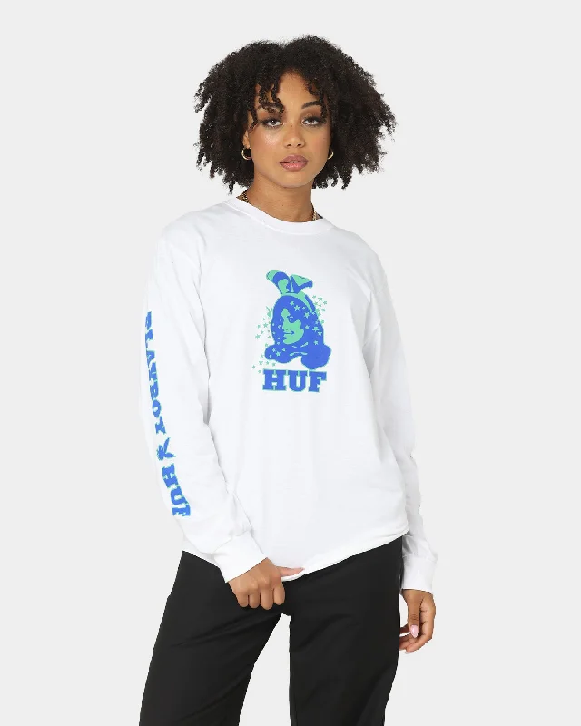 HUF X Playboy Bunny Long Sleeve T-Shirt White Fashionable Trendy Casual