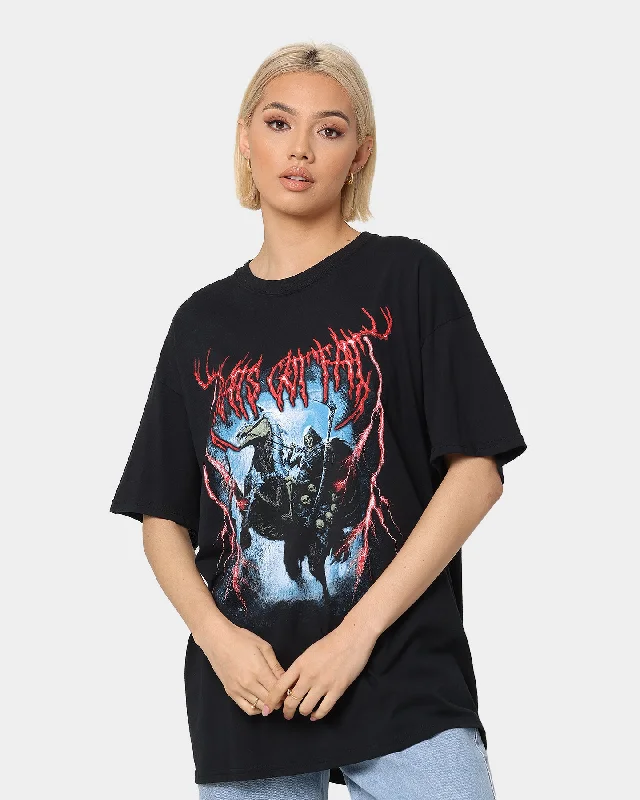 Rats Get Fat Cowboys Oversized Vintage T-Shirt Black Notch Collar Peter Pan Collar Cowl Neck Rats Get Fat Cowboys Oversized Vintage T-Shirt Black Notch Collar Peter Pan Collar Cowl Neck