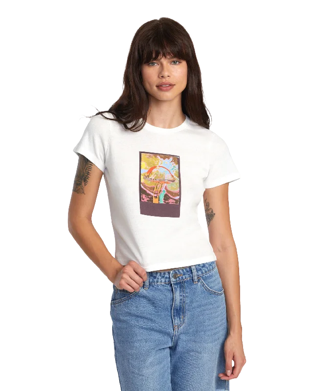 Sage T-Shirt in Vintage White Cashmere Blend Cotton Blend Poly Blend
