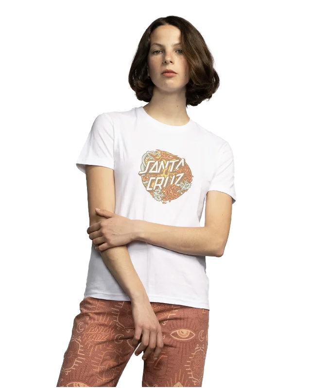 Dressen Snake Front T-Shirt in White Front Pockets Side Pockets Patch Pockets