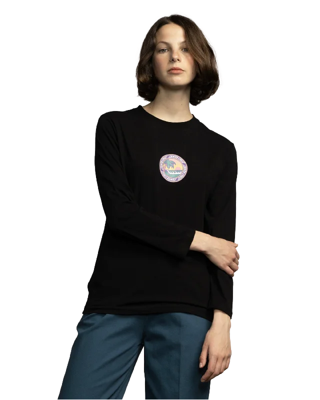 Paradise Break T-Shirt in Black Elegant Classic Vintage