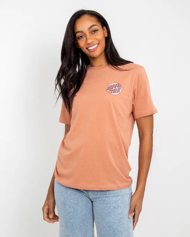 Sage T-Shirt in Clay Collared T-Shirt Boat Neck A-Line