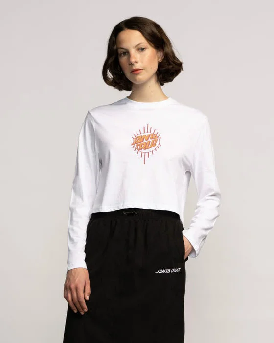 Wonder Fisheye Front T-Shirt in White Mesh Blend Leather Blend Suede Blend