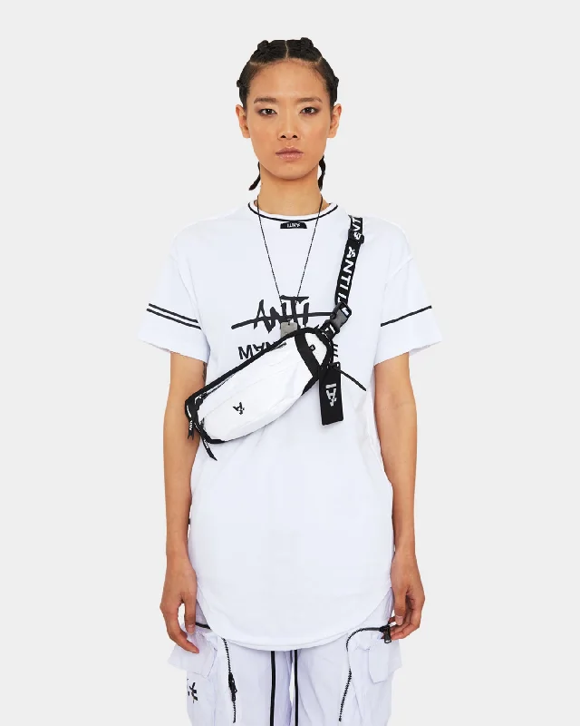 The Anti Order Man Made T-Shirt White/Black Lace Blend Ribbed Blend Corduroy Blend
