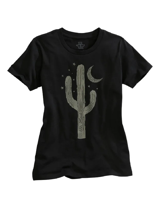 Tin Haul Womens Black 100% Cotton Single Cactus S/S T-Shirt Houndstooth Herringbone Solid Tin Haul Womens Black 100% Cotton Single Cactus S/S T-Shirt Houndstooth Herringbone Solid