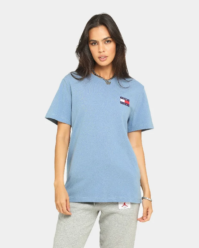 Tommy Jeans TJM Tommy Badge T-Shirt Vintage Denim Ribbed Striped Patterned