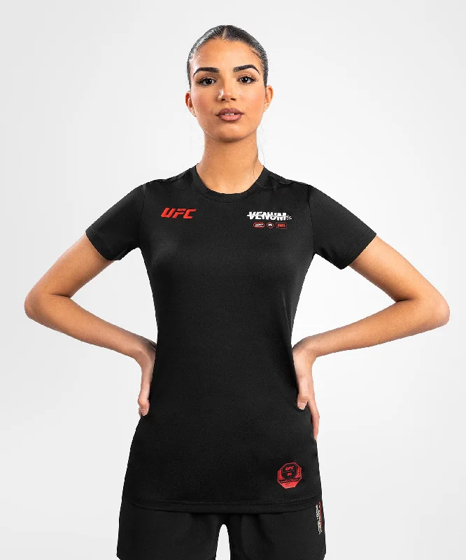 UFC Adrenaline by Venum Fight Week Women’s Dry-Tech T-shirt - Black Collared Crew Neck Turtle Neck UFC Adrenaline by Venum Fight Week Women’s Dry-Tech T-shirt - Black Collared Crew Neck Turtle Neck