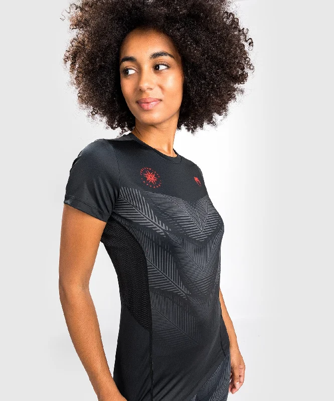 Venum Phantom Dry Tech T-Shirt - For Women - Black/Red Graphic Embroidered Appliqued Venum Phantom Dry Tech T-Shirt - For Women - Black/Red Graphic Embroidered Appliqued