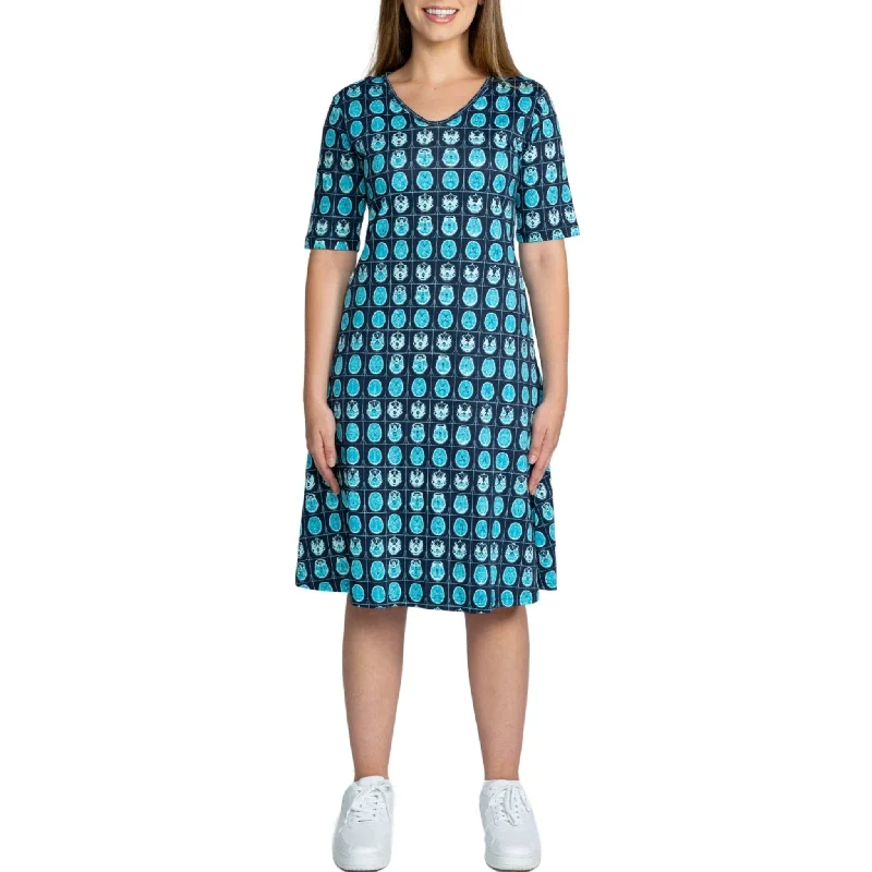 Brain Scans A-Line Dress (No Waist Seam) Tunics Party sparkling