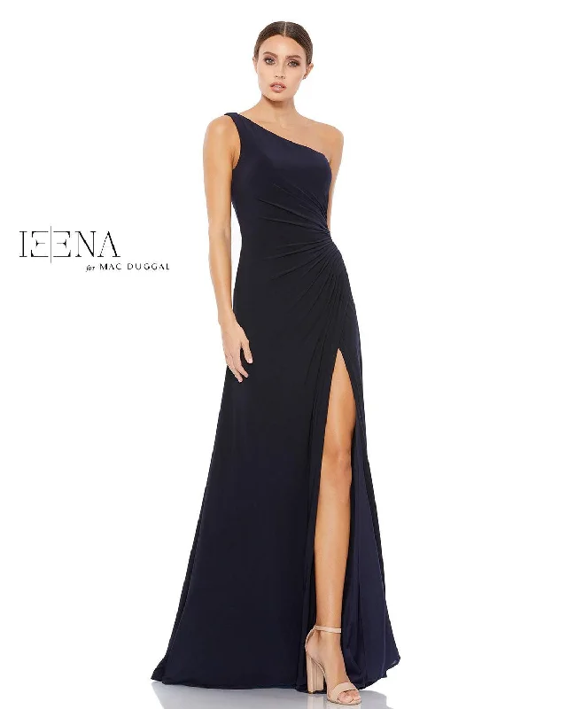 Mac Duggal 26163 Formal One Shoulder Long Dress Tunics Sophisticated sleek