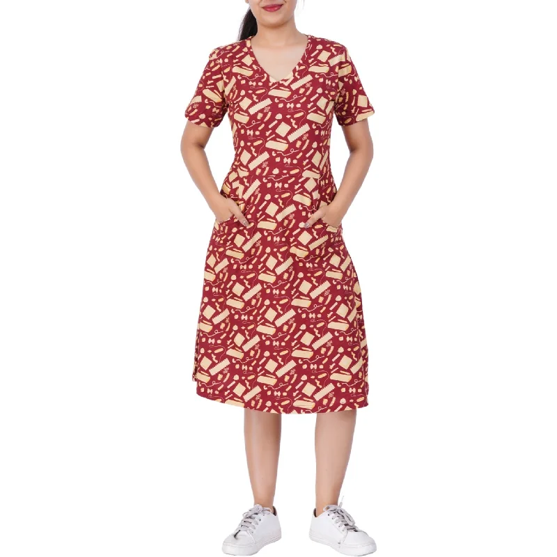 Pastabilities A-Line Dress (With Waist Seam) Tunics Seasonal trendy