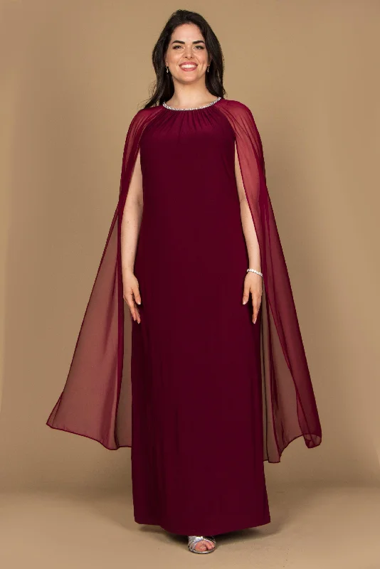 R&M Richards 2487W Plus Size Maternity Long Formal Cape Gown Tunics Versatile all-occasion R&M Richards 2487W Plus Size Maternity Long Formal Cape Gown Tunics Versatile all-occasion