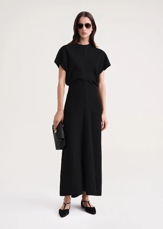 Slouch waist dress black Tunics Velvet soft